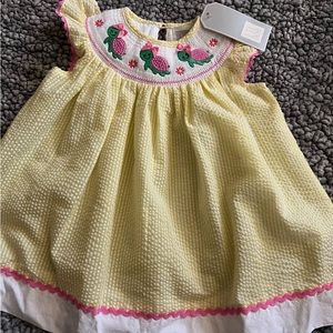 Lil Cactus brand New with tags smocked Turtles dress. 6-12 months.  Precious!